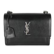 Yves Saint Laurent Vintage Pre-owned Laeder axelremsvskor Black, Dam