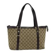 Gucci Vintage Pre-owned Canvas totevskor Beige, Dam