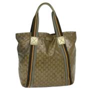 Gucci Vintage Pre-owned Canvas totevskor Yellow, Dam