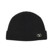 Valentino Garavani Svart Beanie Mössa Black, Herr