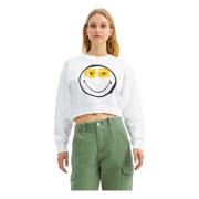 Desigual Smiley Hoodie White, Dam