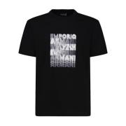 Emporio Armani Klassisk Svart Bomull T-Shirt Black, Herr