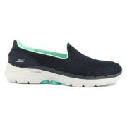 Skechers Navy Slip-On Träningsskor Kvinnor Lättvikt Blue, Dam