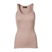 Rosemunde Vintage Powder Siden Topp Pink, Dam