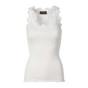 Rosemunde Feminin Spetstopp White, Dam