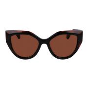 Salvatore Ferragamo Oversized Cat-Eye Solglasögon Brown, Dam