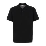 Alexander McQueen Klassisk Polo Skjorta för Män Black, Herr