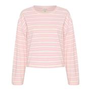 Soaked in Luxury Long Sleeve Tops Pink, Dam