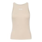 Gestuz Sleeveless Tops Beige, Dam