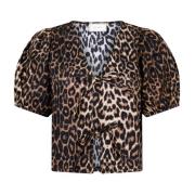 Neo Noir Leopardmönstrad Blus Bianca Leo Multicolor, Dam