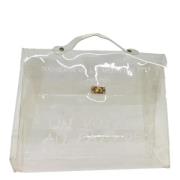 Hermès Vintage Pre-owned Vinyl handvskor White, Dam