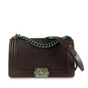 Chanel Vintage Pre-owned Laeder axelremsvskor Brown, Dam