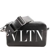 Valentino Vintage Pre-owned Laeder crossbodyvskor Black, Dam