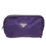 Prada Vintage Pre-owned Tyg prada-vskor Purple, Dam