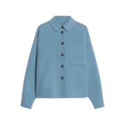 Max Mara Weekend Ren ull skjortjacka Blue, Dam