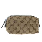 Gucci Vintage Pre-owned Canvas necessrer Beige, Dam