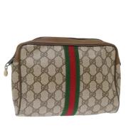 Gucci Vintage Pre-owned Laeder kuvertvskor Beige, Dam