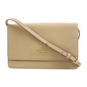 Prada Vintage Pre-owned Laeder plnbcker Beige, Dam