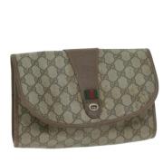 Gucci Vintage Pre-owned Laeder kuvertvskor Beige, Dam