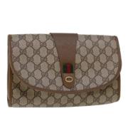 Gucci Vintage Pre-owned Canvas kuvertvskor Beige, Dam