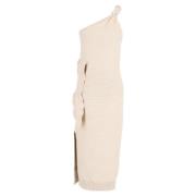 Jacquemus Pre-owned Pre-owned Polyester klnningar Beige, Dam