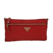 Prada Vintage Pre-owned Nylon necessrer Red, Dam