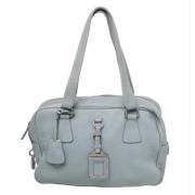 Prada Vintage Pre-owned Laeder crossbodyvskor Blue, Dam