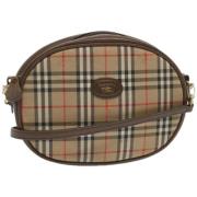 Burberry Vintage Pre-owned Canvas axelremsvskor Beige, Dam