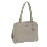 Prada Vintage Pre-owned Nylon prada-vskor Beige, Dam