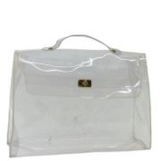 Hermès Vintage Pre-owned Vinyl handvskor White, Dam