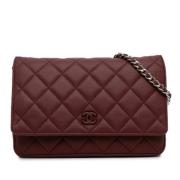 Chanel Vintage Pre-owned Laeder plnbcker Red, Dam