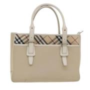 Burberry Vintage Pre-owned Nylon axelremsvskor Beige, Dam