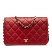 Chanel Vintage Pre-owned Laeder crossbodyvskor Red, Dam