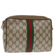 Gucci Vintage Pre-owned Laeder kuvertvskor Beige, Dam