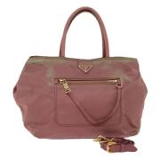 Prada Vintage Pre-owned Nylon totevskor Pink, Dam