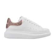 Alexander McQueen Vita kristallprydda oversized sneakers White, Dam