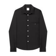 Courrèges Svart Oversized Skjortjacka Black, Herr