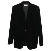 Yves Saint Laurent Vintage Pre-owned Sammet ytterklder Black, Herr