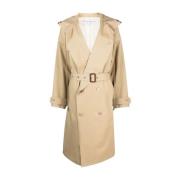 JW Anderson Flax Hooded Trench Coat Beige, Dam