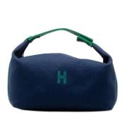 Hermès Vintage Pre-owned Canvas handvskor Blue, Dam