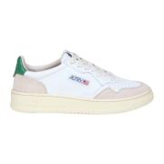 Autry Vita Gröna Läder Sneakers Aw24 White, Dam