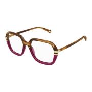 Chloé Havana Burgundy Glasögonbågar Multicolor, Unisex