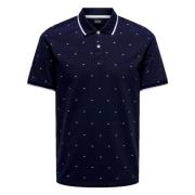 Only & Sons Polo med korta ärmar Blue, Herr