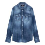 Dsquared2 Denim Skjorta Blue, Herr