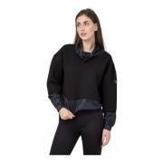 Emporio Armani EA7 Svart Oversize Damtröja Black, Dam