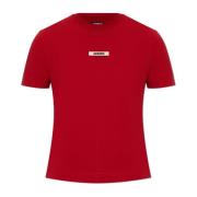 Jacquemus Bomull T-shirt Red, Dam