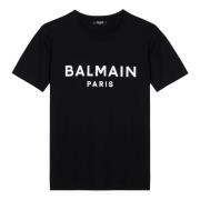 Balmain Kortärmad Crew Neck T-shirt Black, Herr