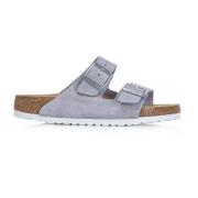 Birkenstock Lila Mocka Slide Sandaler Purple, Dam