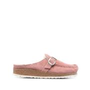 Birkenstock Rosa fårskinnstofflor Pink, Dam