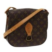 Louis Vuitton Vintage Pre-owned Canvas axelremsvskor Brown, Dam